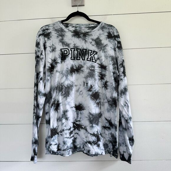 Victoria’s Secret Pink Women’s Small Tie Dye Logo Longsleeve - Picture 1 of 5